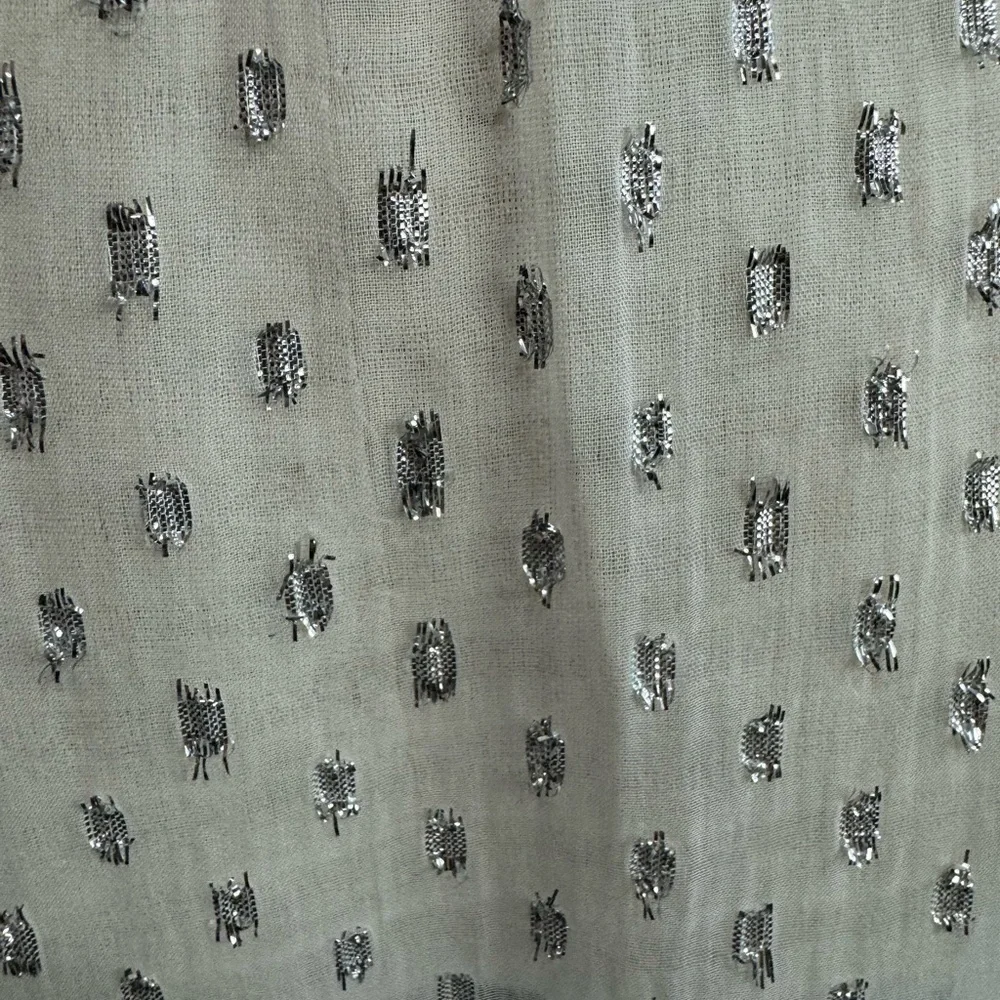 Vince Camuto White Sheer Metallic Cover Up NWT One Size - Picture 6 of 6